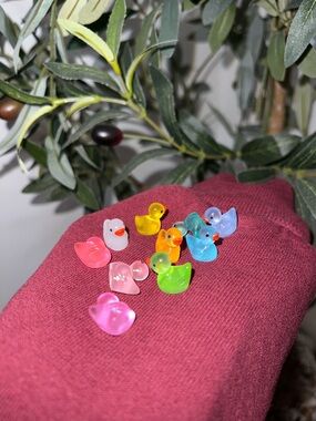 Assorted Mini Acrylic Ducks - Bright Multi-Color
